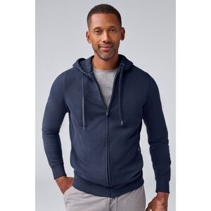 Mack Weldon ACE Full-Zip Hooded Sweatshirt in Total Eclipse Blue Large #762